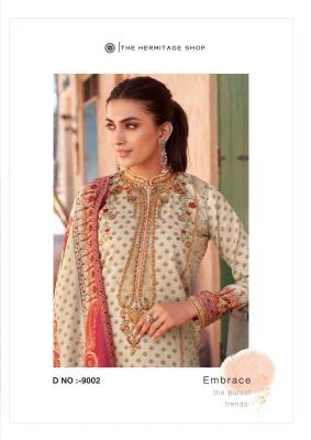 the hermitage mehqada digital printed viscose lawn 3pcs suits