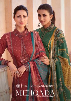 the hermitage mehqada digital printed viscose lawn 3pcs suits