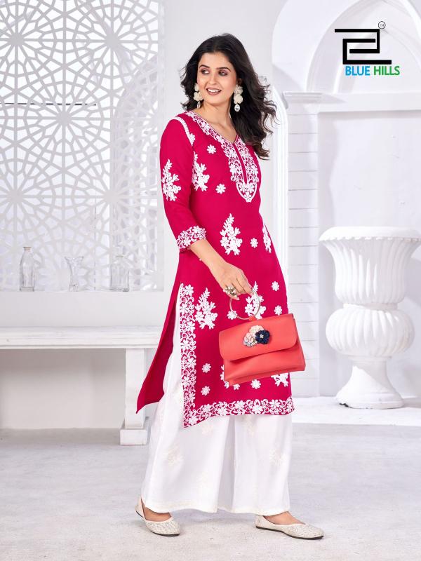 victoria vol 5 by blue hills rayon readymade plus size kurti with plazzo