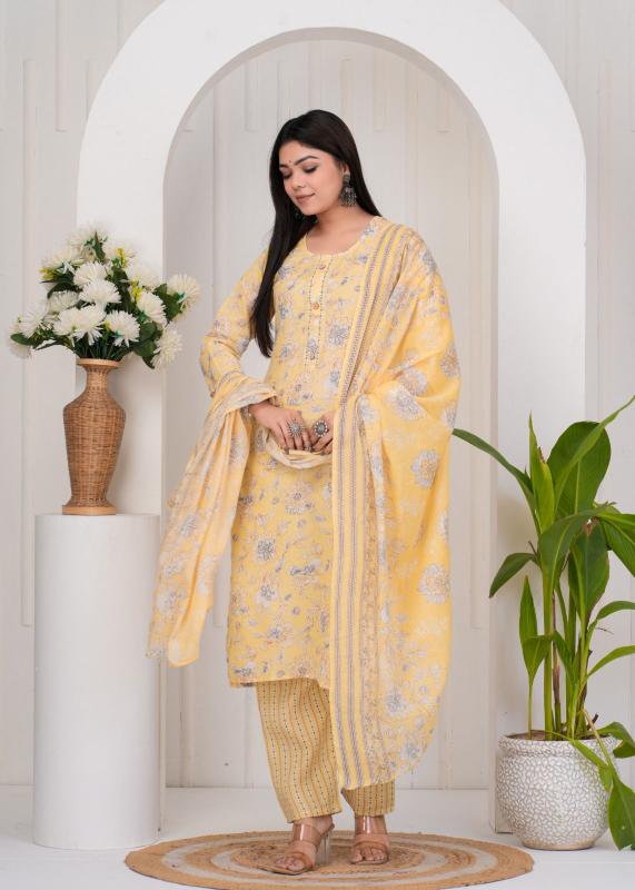 pr heritage cotton readymade stylish look 3pcs combo dress