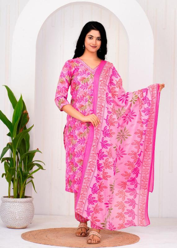 pr heritage cotton readymade stylish look 3pcs combo dress