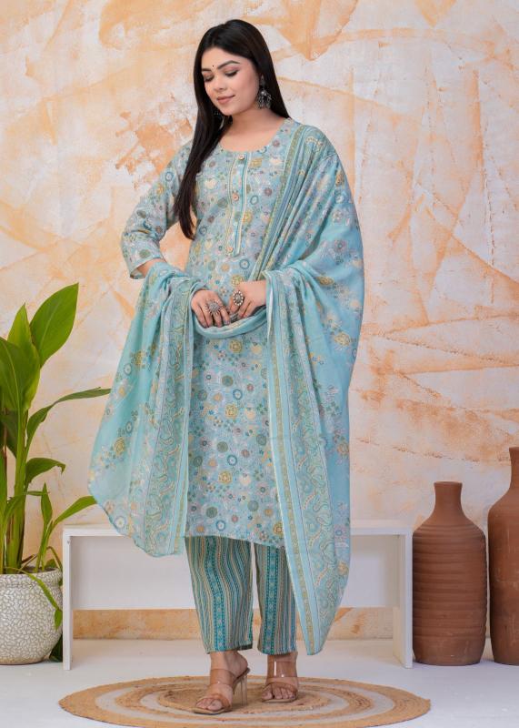 pr heritage cotton readymade stylish look 3pcs combo dress