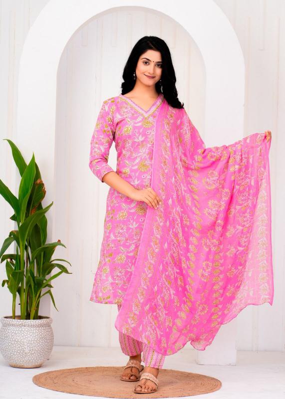 pr heritage cotton readymade stylish look 3pcs combo dress