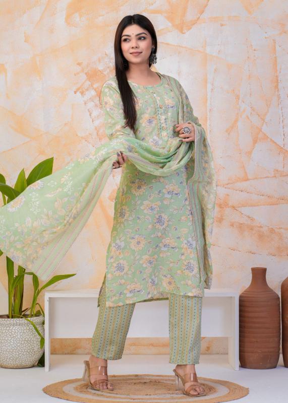 pr heritage cotton readymade stylish look 3pcs combo dress