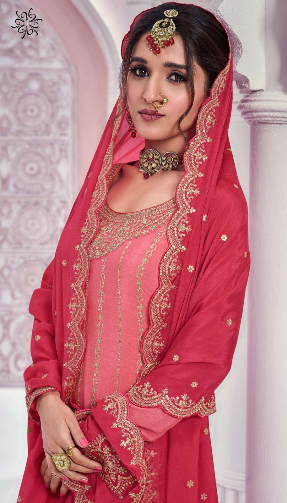 rangrasiya hitlist by vinay kuleesh heavy embroidery work sharara style chinon suits