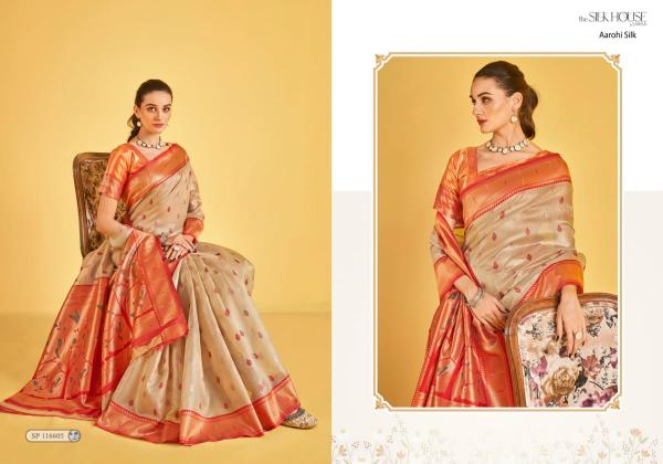 aarohi silk by sarha tissue shop trendy sarees online at affordable prices