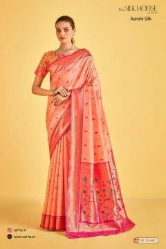 aarohi silk by sarha tissue shop trendy sarees online at affordable prices