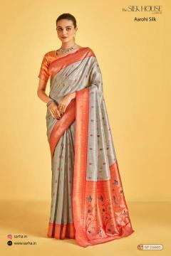 aarohi silk by sarha tissue shop trendy sarees online at affordable prices