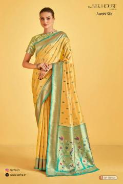 aarohi silk by sarha tissue shop trendy sarees online at affordable prices