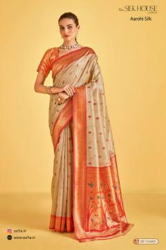 aarohi silk by sarha tissue shop trendy sarees online at affordable prices