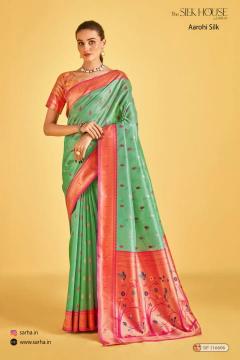 aarohi silk by sarha tissue shop trendy sarees online at affordable prices