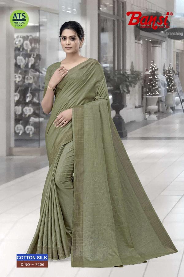 bansi launch cotton silk shop trendy uniform sarees at affordable prices