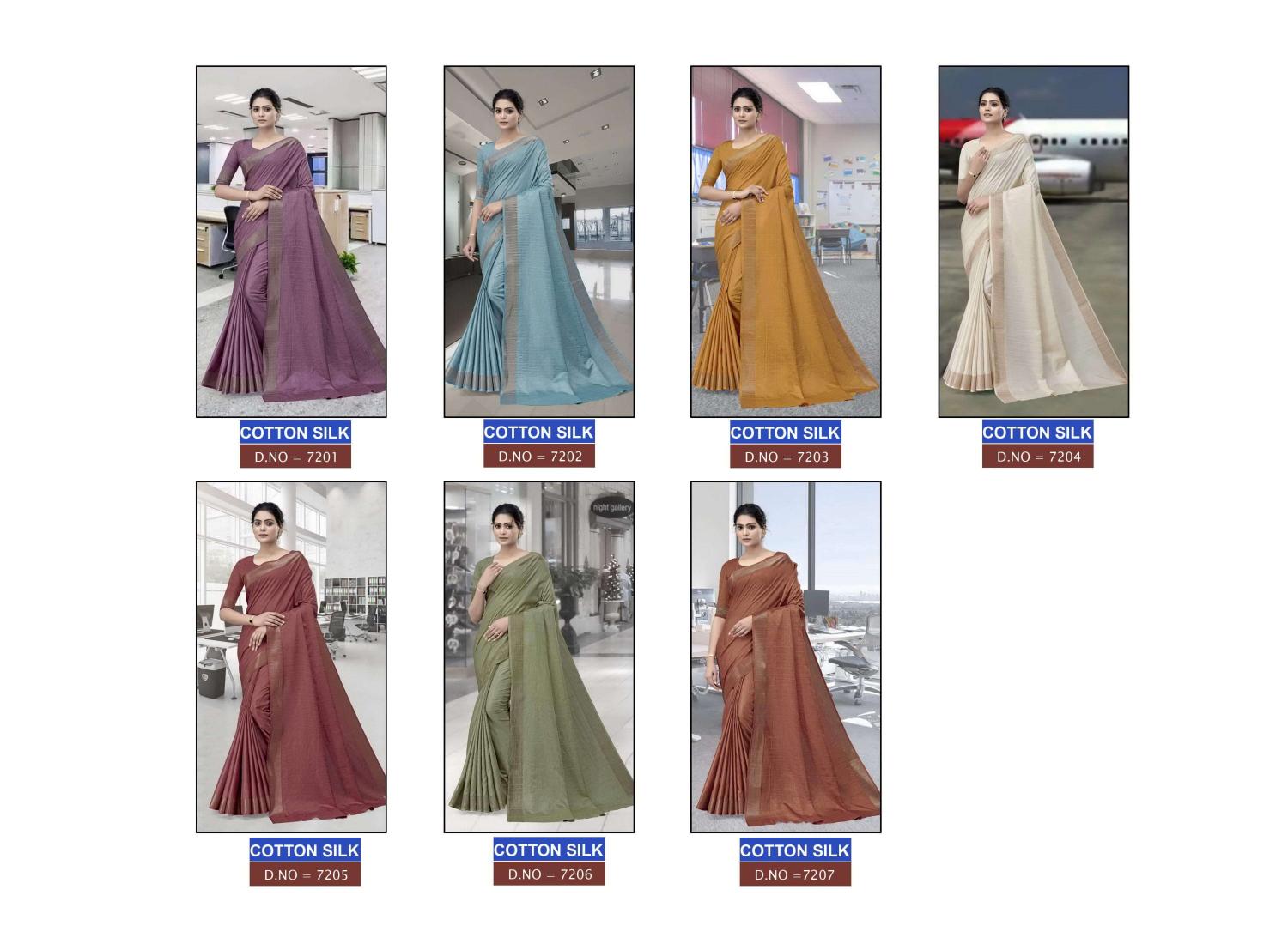 bansi launch cotton silk shop trendy uniform sarees at affordable prices