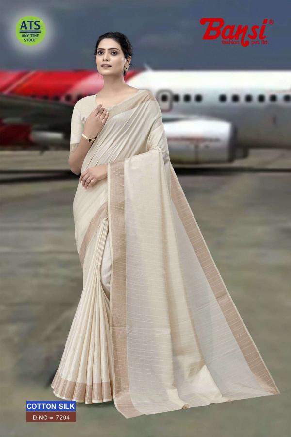 bansi launch cotton silk shop trendy uniform sarees at affordable prices