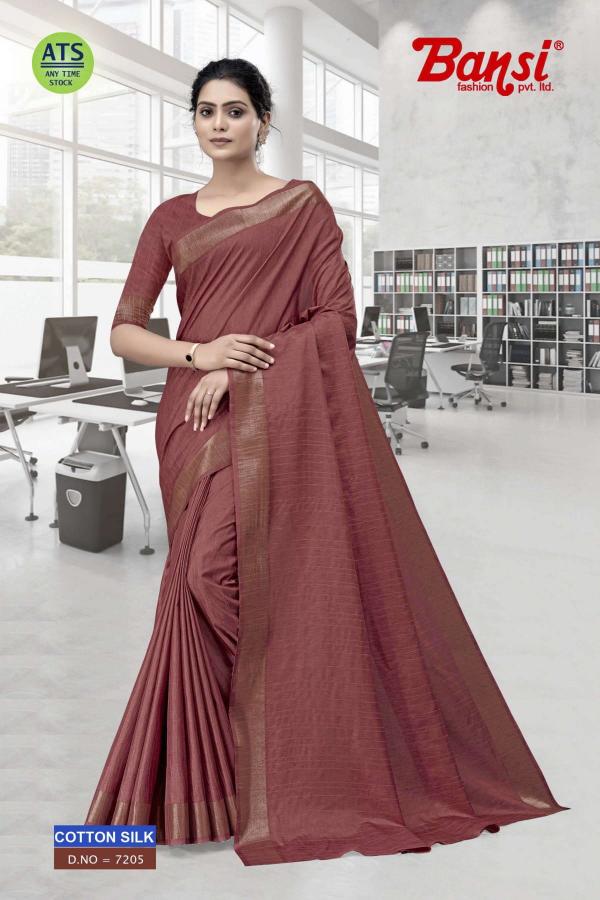bansi launch cotton silk shop trendy uniform sarees at affordable prices