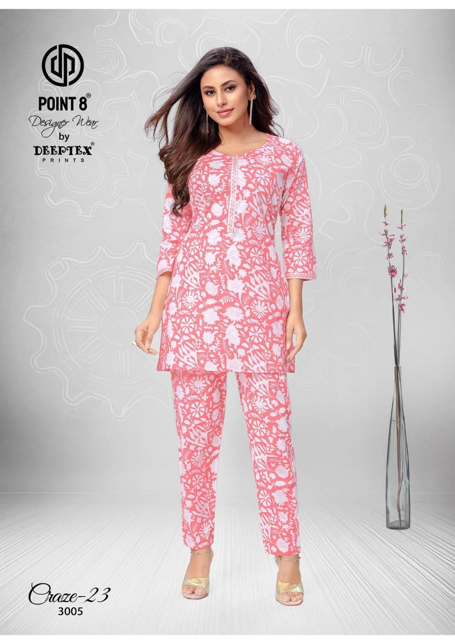craze 23 vol 3 by deeptex prints point 8 full stitch big size classic co-ord set women