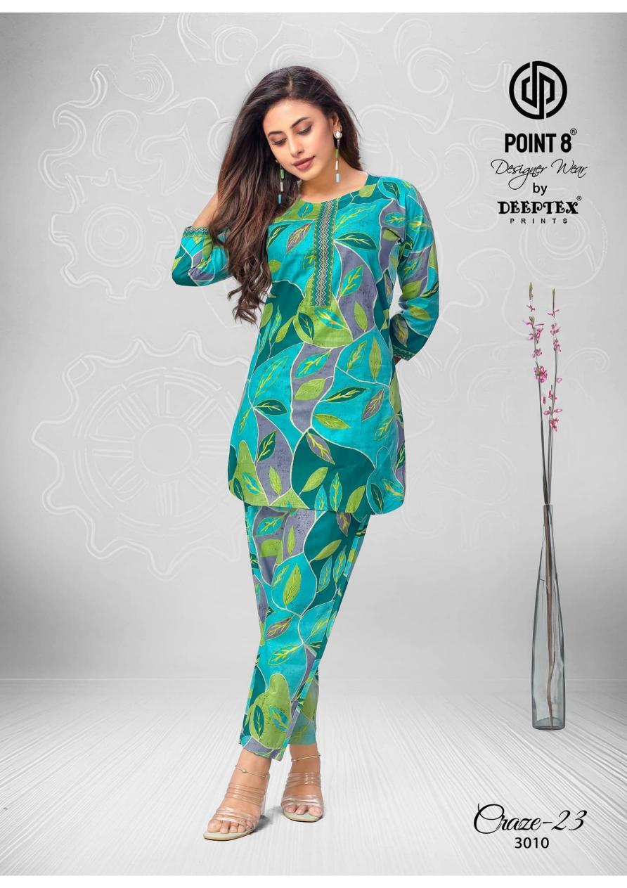 craze 23 vol 3 by deeptex prints point 8 full stitch big size classic co-ord set women