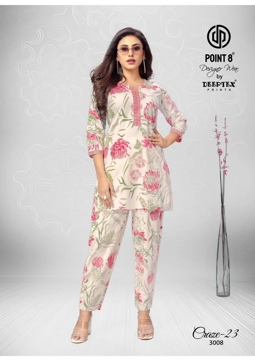 craze 23 vol 3 by deeptex prints point 8 full stitch big size classic co-ord set women
