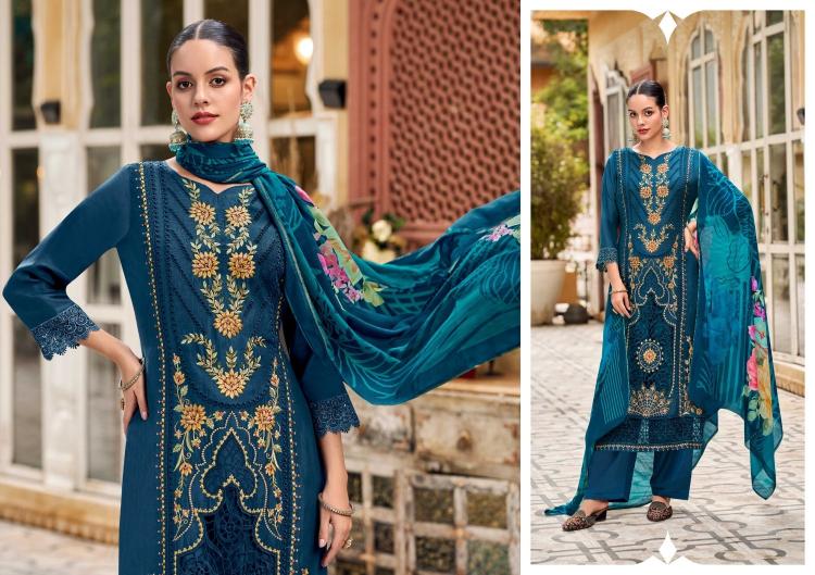 gulistaan vol 1 by varaa fab bemberg muslin fashionable suit for ladies  