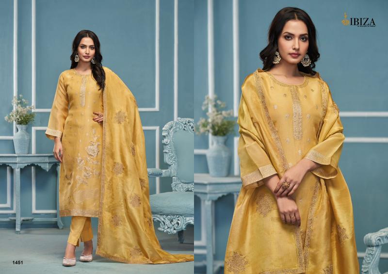 ibiza sajni organza silk shop trendy unstitch suits at affordable prices