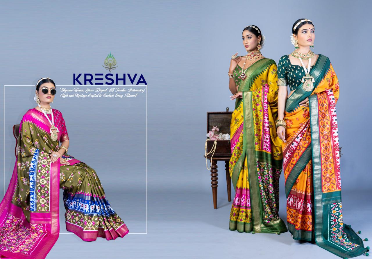 kreshva presents all time hit nandi silk shop stunning party sarees for any occasion
