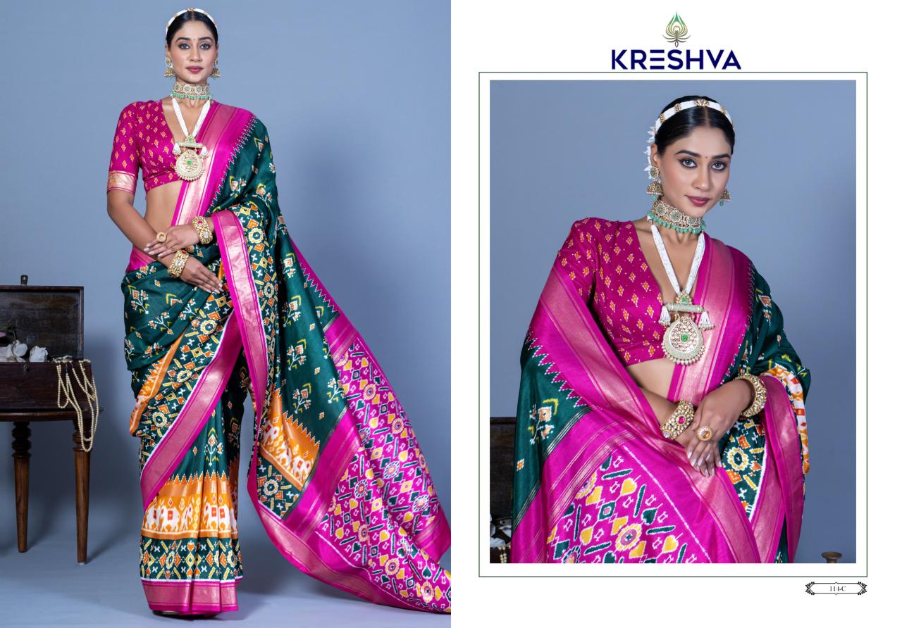 kreshva presents all time hit nandi silk shop stunning party sarees for any occasion