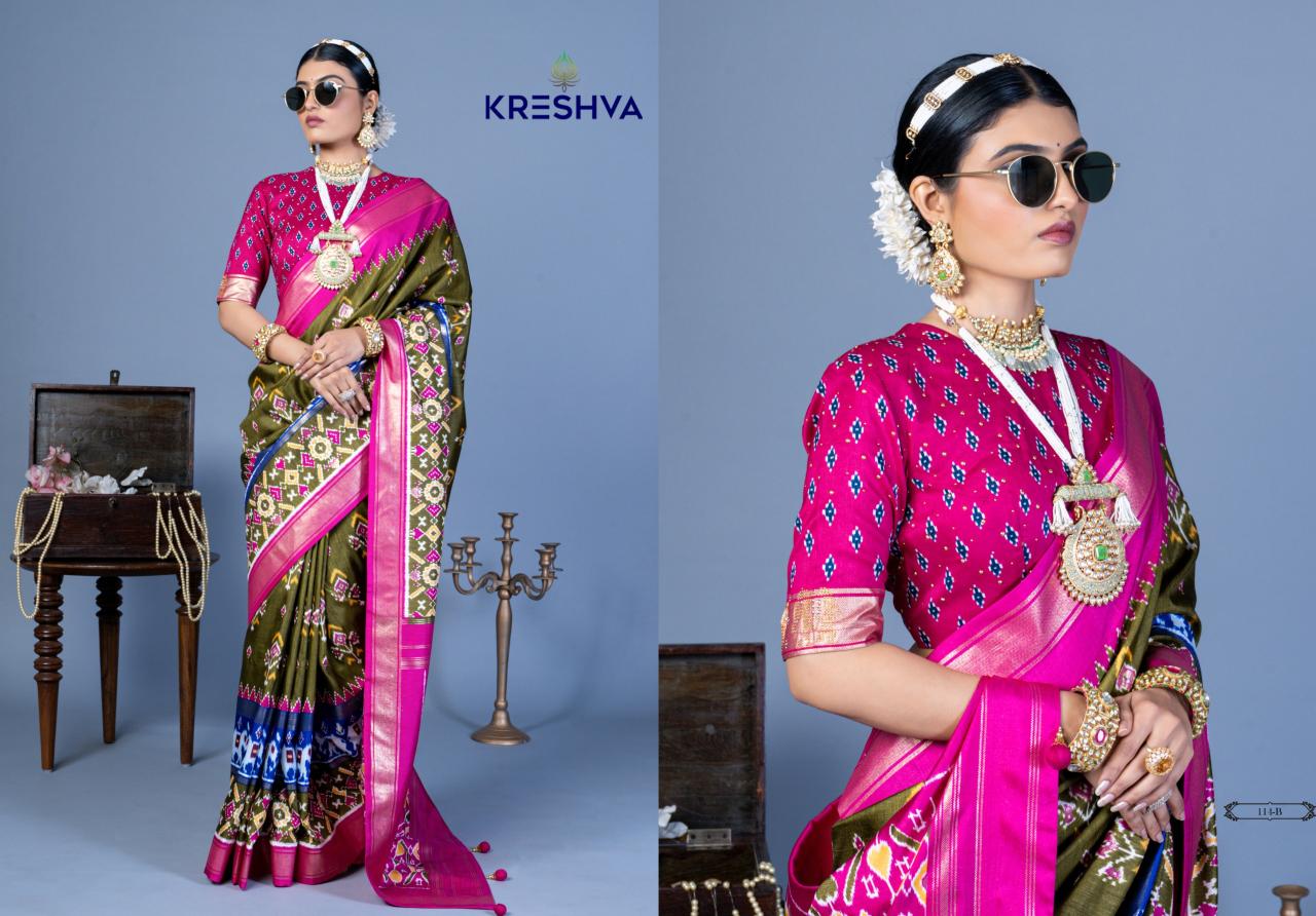 kreshva presents all time hit nandi silk shop stunning party sarees for any occasion