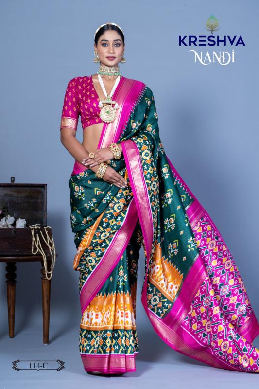 kreshva presents all time hit nandi silk shop stunning party sarees for any occasion