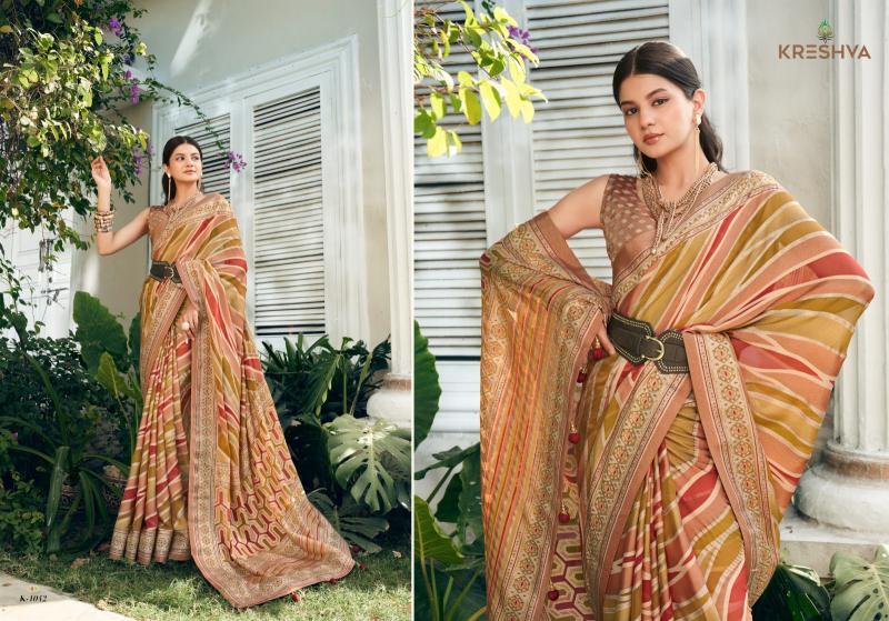 kreshva suhana vol 1 georgette party wear shop glamorous styles sarees 