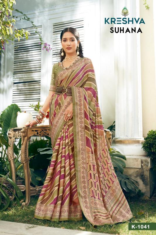 kreshva suhana vol 1 georgette party wear shop glamorous styles sarees 