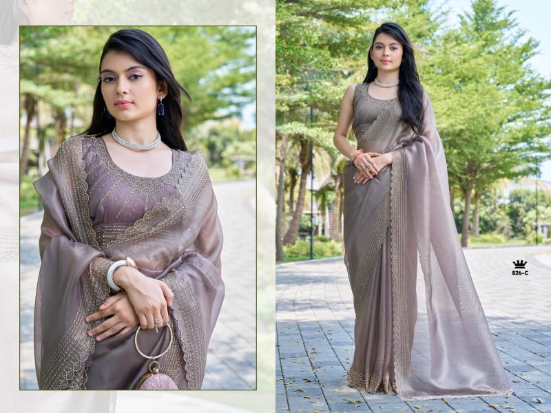 mehek 826a-826f raina silk handwork jarkan work exclusive sarees for every occasion