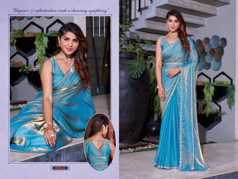 mehek 855a-855d satin silk party wear shop glamorous styles sarees 