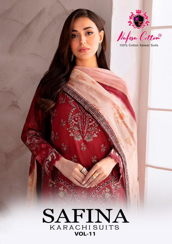 nafisa safina vol 11 cotton shop trendy pakistani suit online at affordable prices