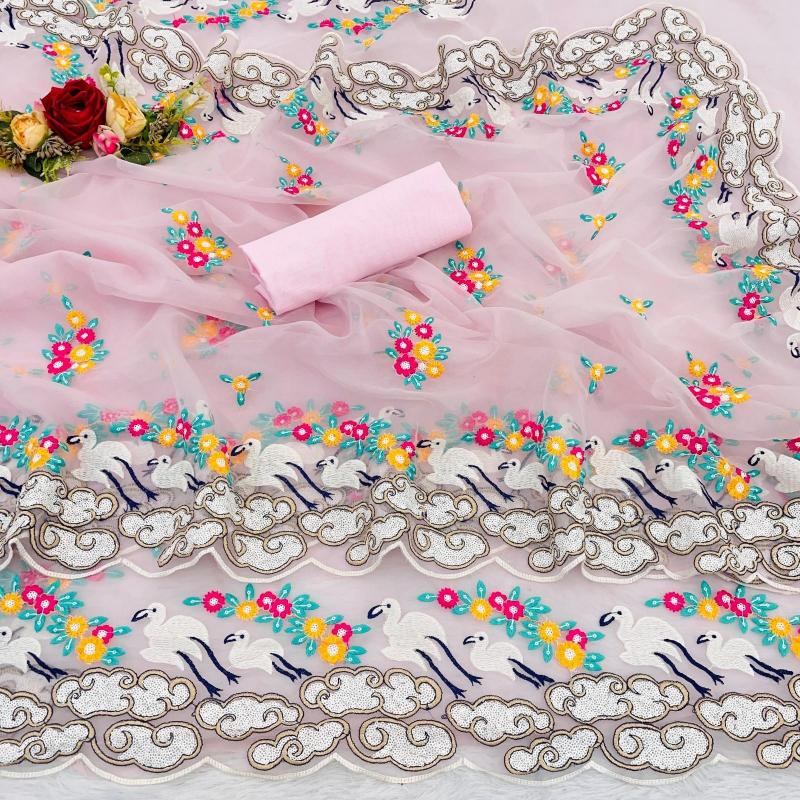 pr ds 720 organza sequence work party wear shop glamorous styles sarees 