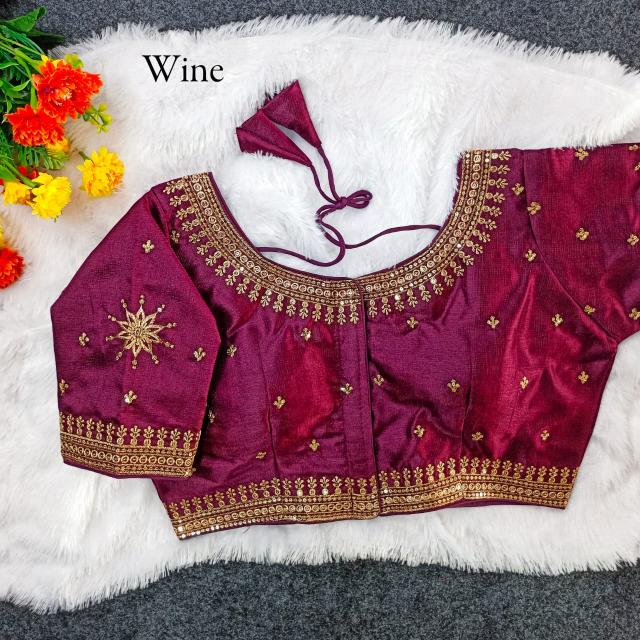 pr f star fully stitch milan silk shop trendy design blouse exports 