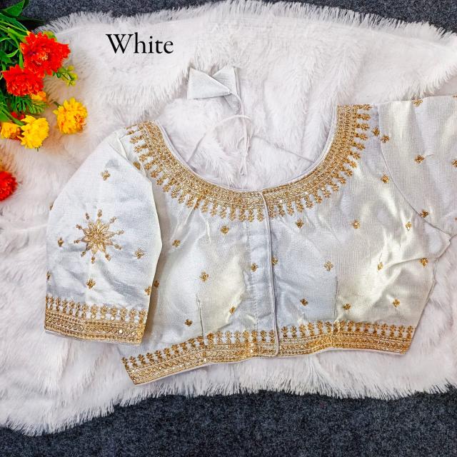 pr f star fully stitch milan silk shop trendy design blouse exports 