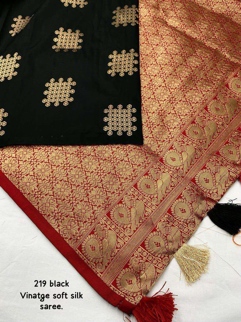 pr kc 219 zari woven vintage soft silk trendy saree collection