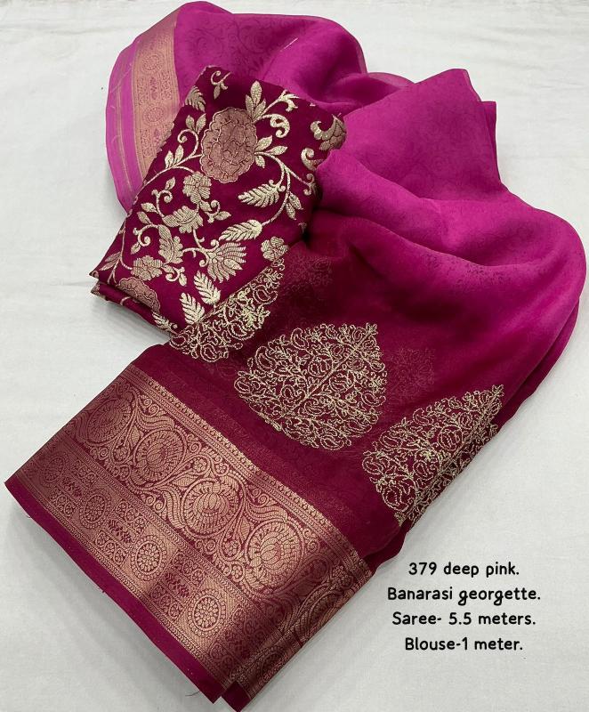 pr kc 379 banarasi georgette zari woven pattu border shop trendy sarees online 