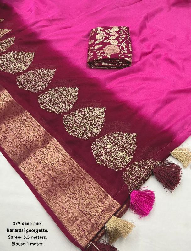 pr kc 379 banarasi georgette zari woven pattu border shop trendy sarees online 