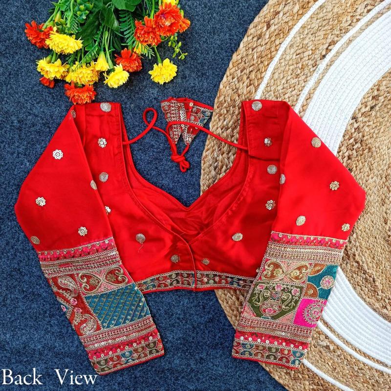 pr pari ls amazing work fox georgette full stitch blouse exports 