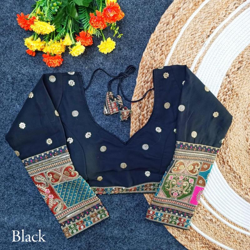 pr pari ls amazing work fox georgette full stitch blouse exports 