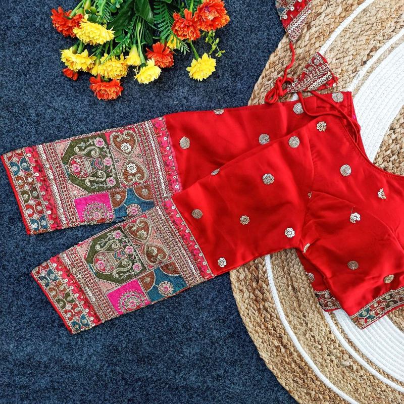 pr pari ls amazing work fox georgette full stitch blouse exports 