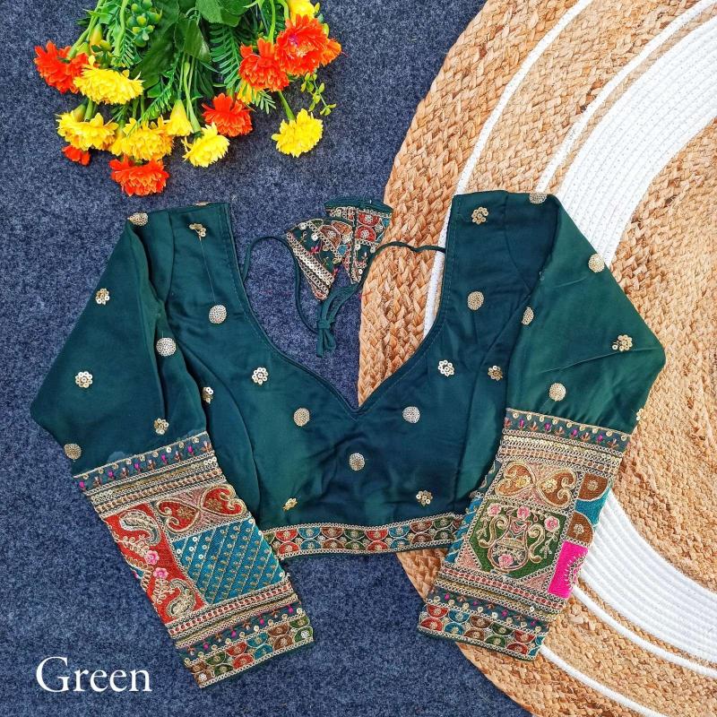 pr pari ls amazing work fox georgette full stitch blouse exports 