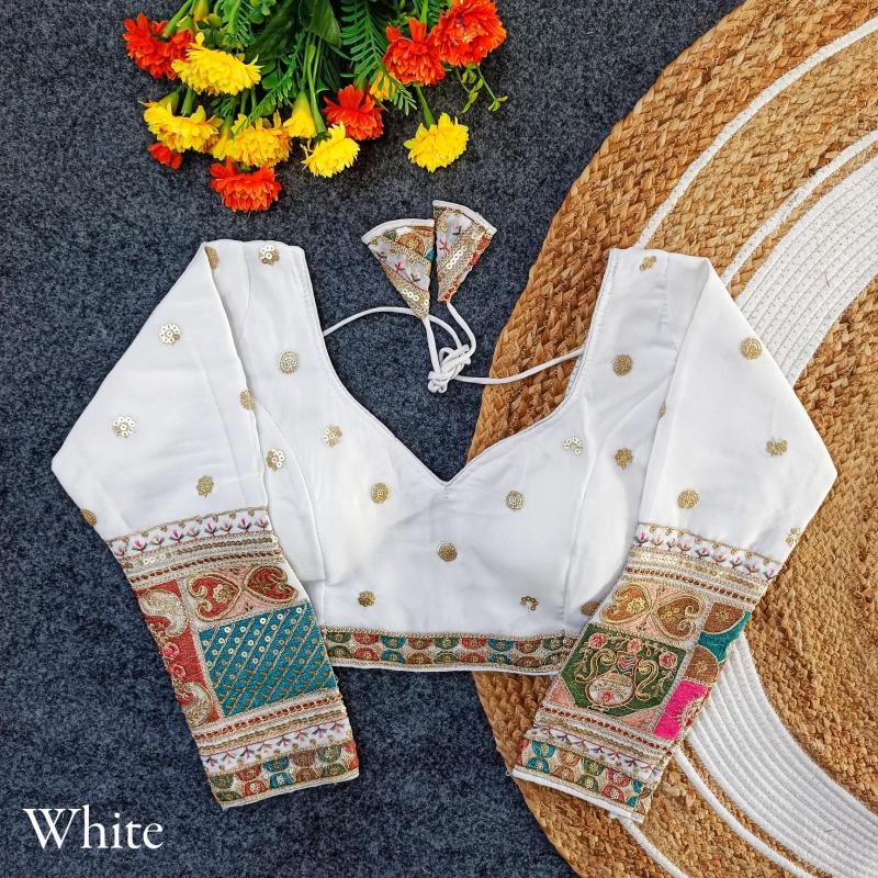 pr pari ls amazing work fox georgette full stitch blouse exports 