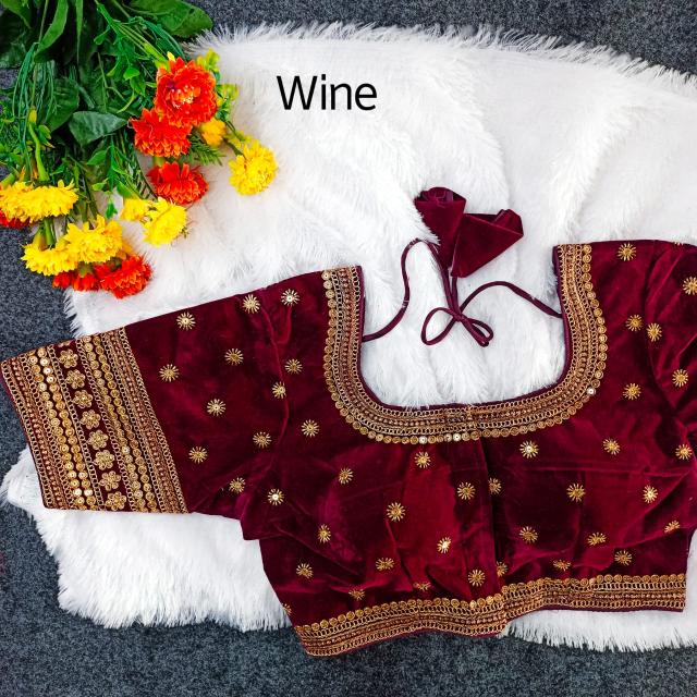 pr ridhi sidhi shop glamorous styles velvet blouse collection 