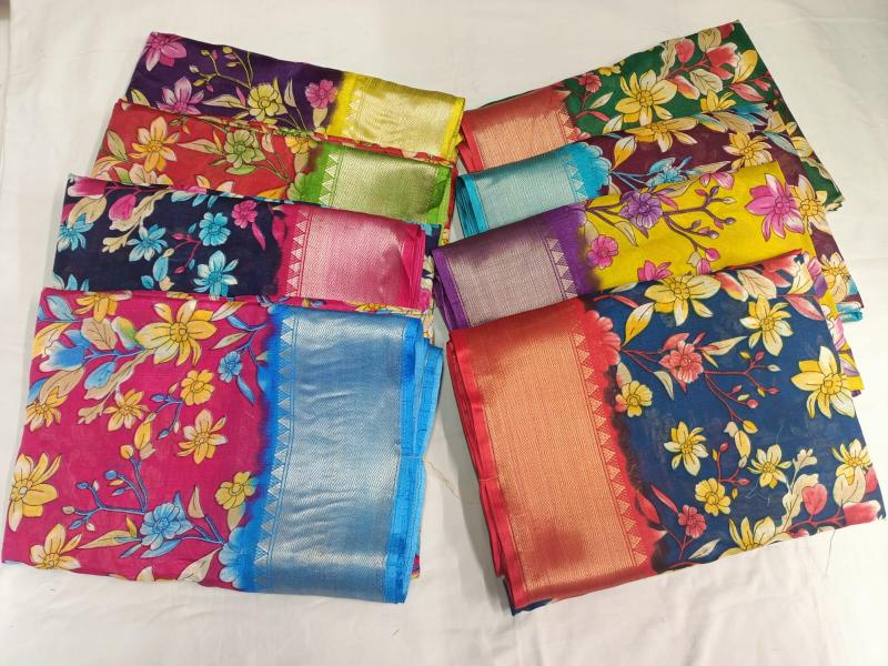 pr soft silk 8 color matching classic look saree with blouse 