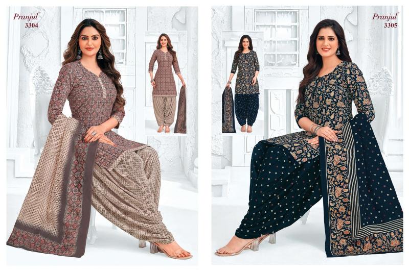 priyanshi vol 33 by pranjul readymade cotton big size patiyala suit for ladies 