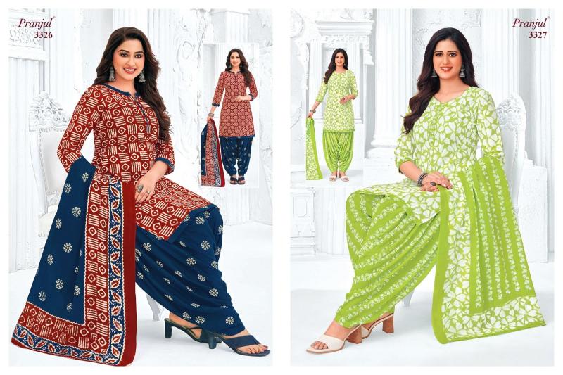 priyanshi vol 33 by pranjul readymade cotton big size patiyala suit for ladies 
