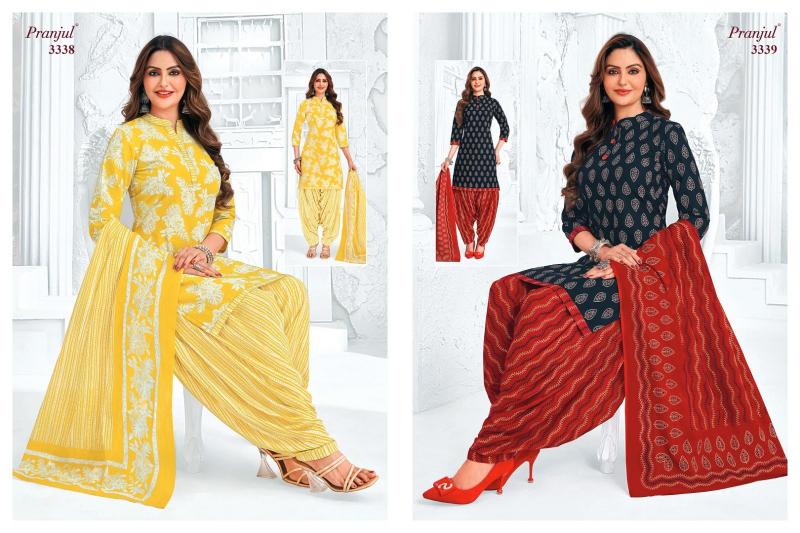 priyanshi vol 33 by pranjul readymade cotton big size patiyala suit for ladies 