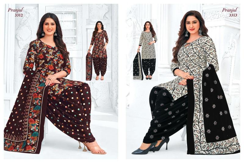 priyanshi vol 33 by pranjul readymade cotton big size patiyala suit for ladies 
